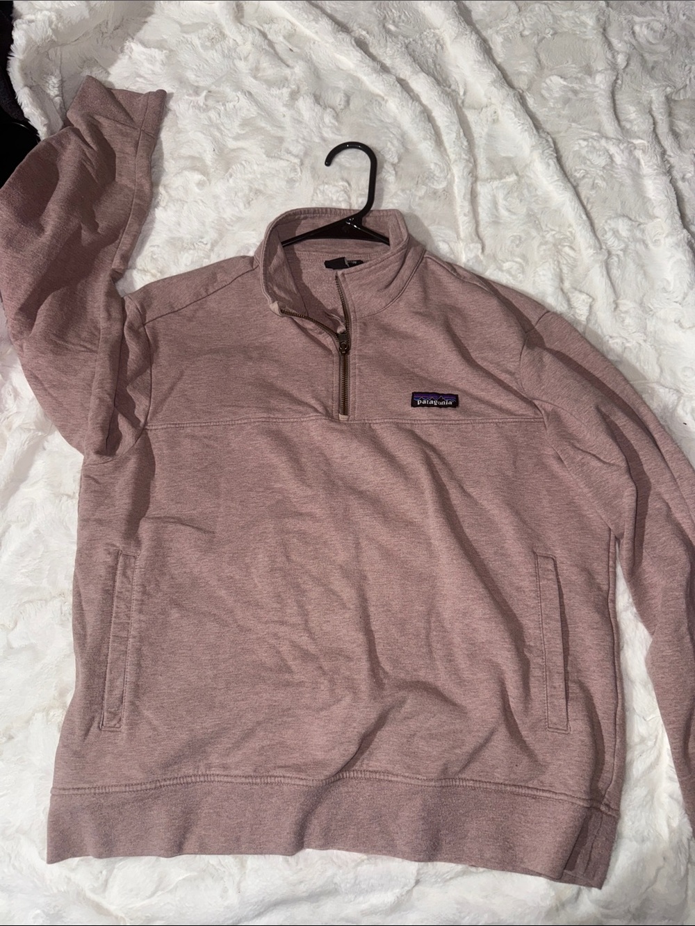 Patagonia Women's Scoop-Neck Quarter-Zip Sweater - Dusty Rose
